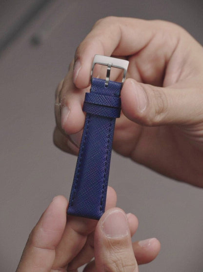 French Saffiano - Royal Blue